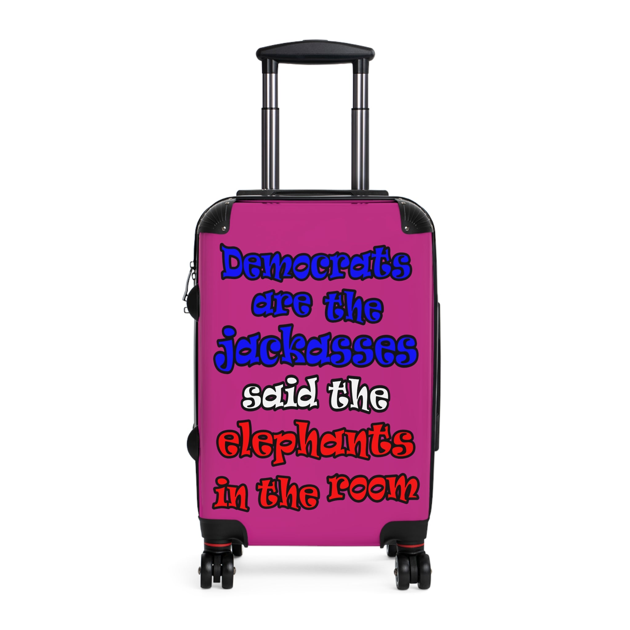donkeys and elephants - Suitcase (pink)