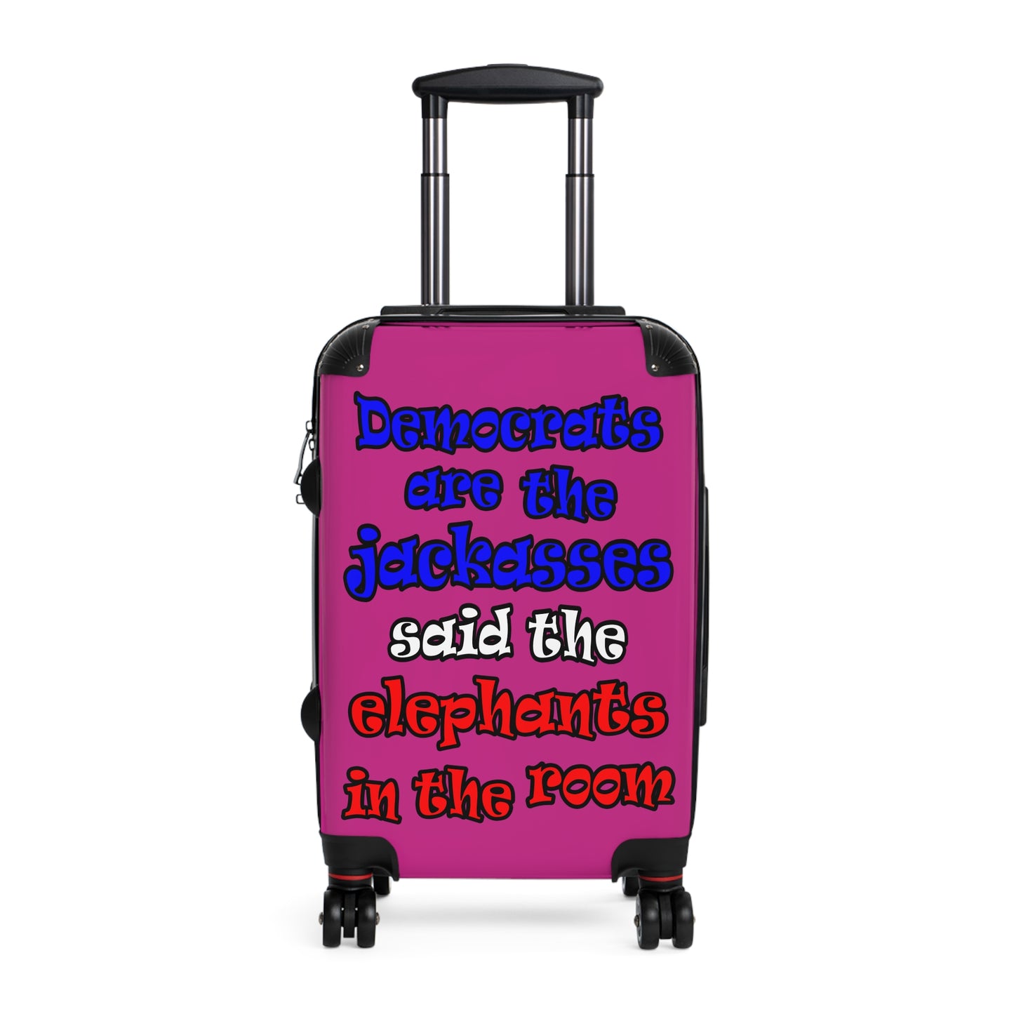 donkeys and elephants - Suitcase (pink)