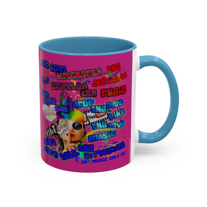 drop the beat - Accent Mug (pink)