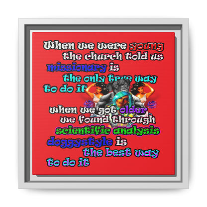 doggystyle - framed canvas art (red)