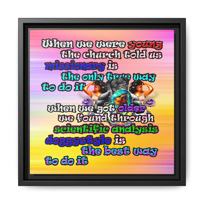 doggystyle - framed canvas art (color blur)