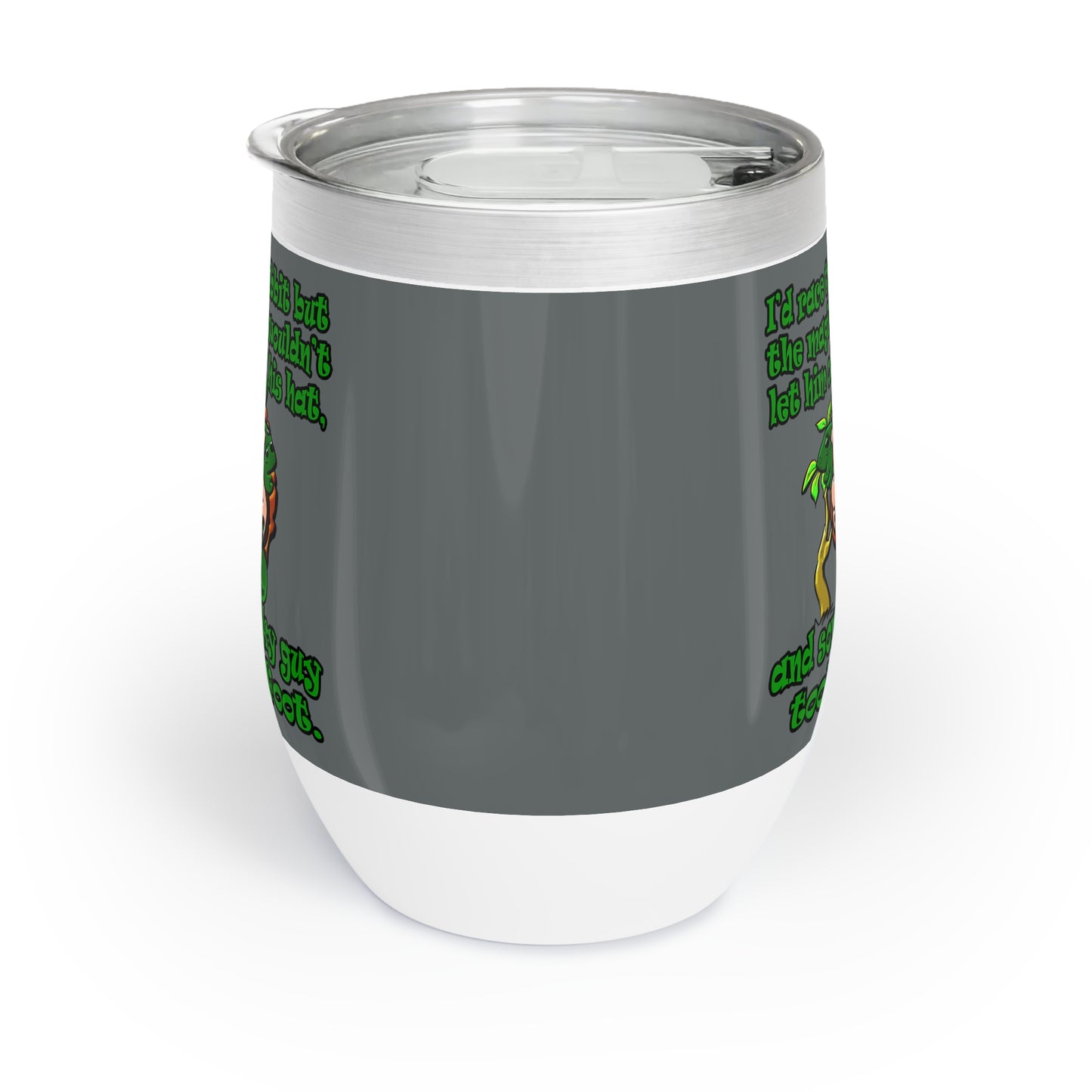 turtle race - Chill Wine Tumbler (dark grey)