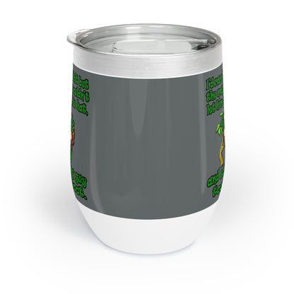 turtle race - Chill Wine Tumbler (dark grey)