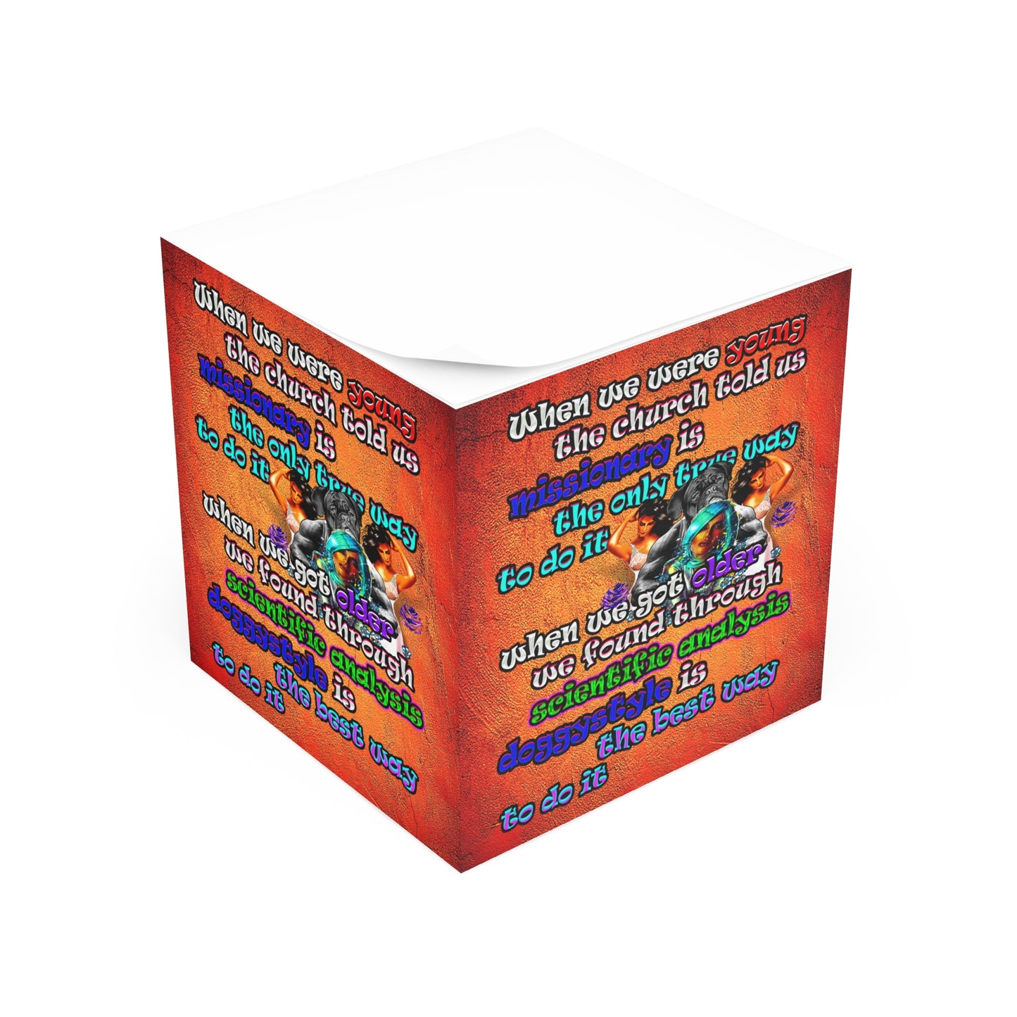 doggystyle - note cube (burnt orange)