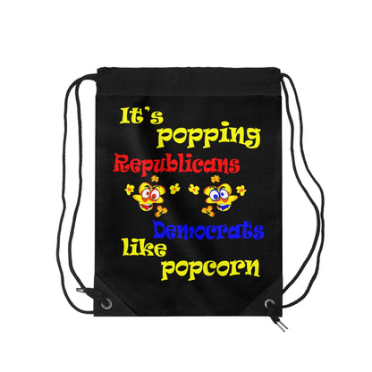 popping like popcorn - Drawstring Bag (black)