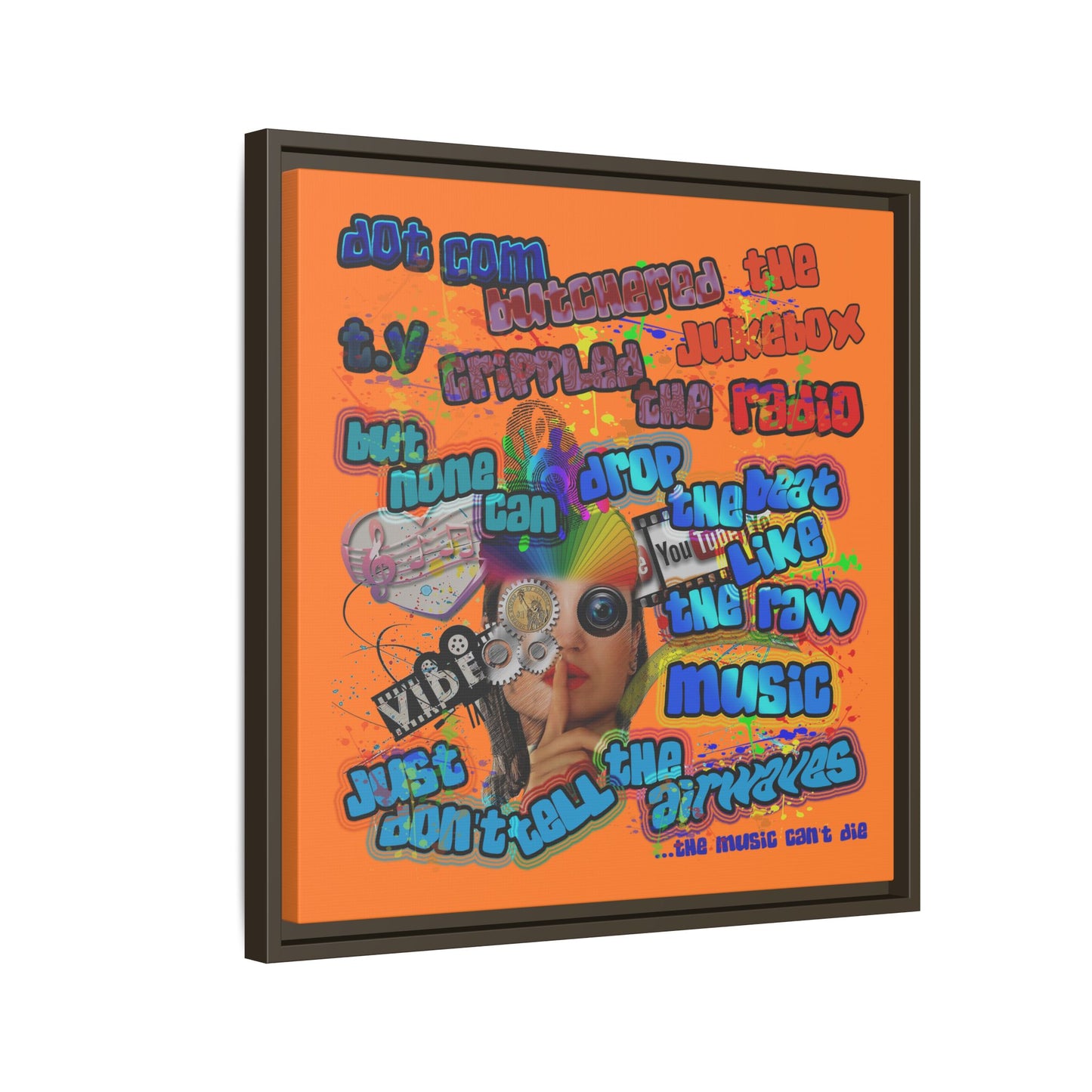drop the beat - framed canvas art (crusta)