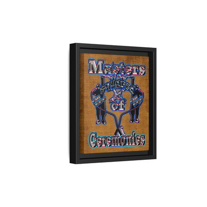 em cee squared - framed canvas art (brown papyrus)