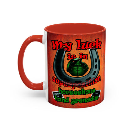 my luck - Accent Mug (burnt orange)