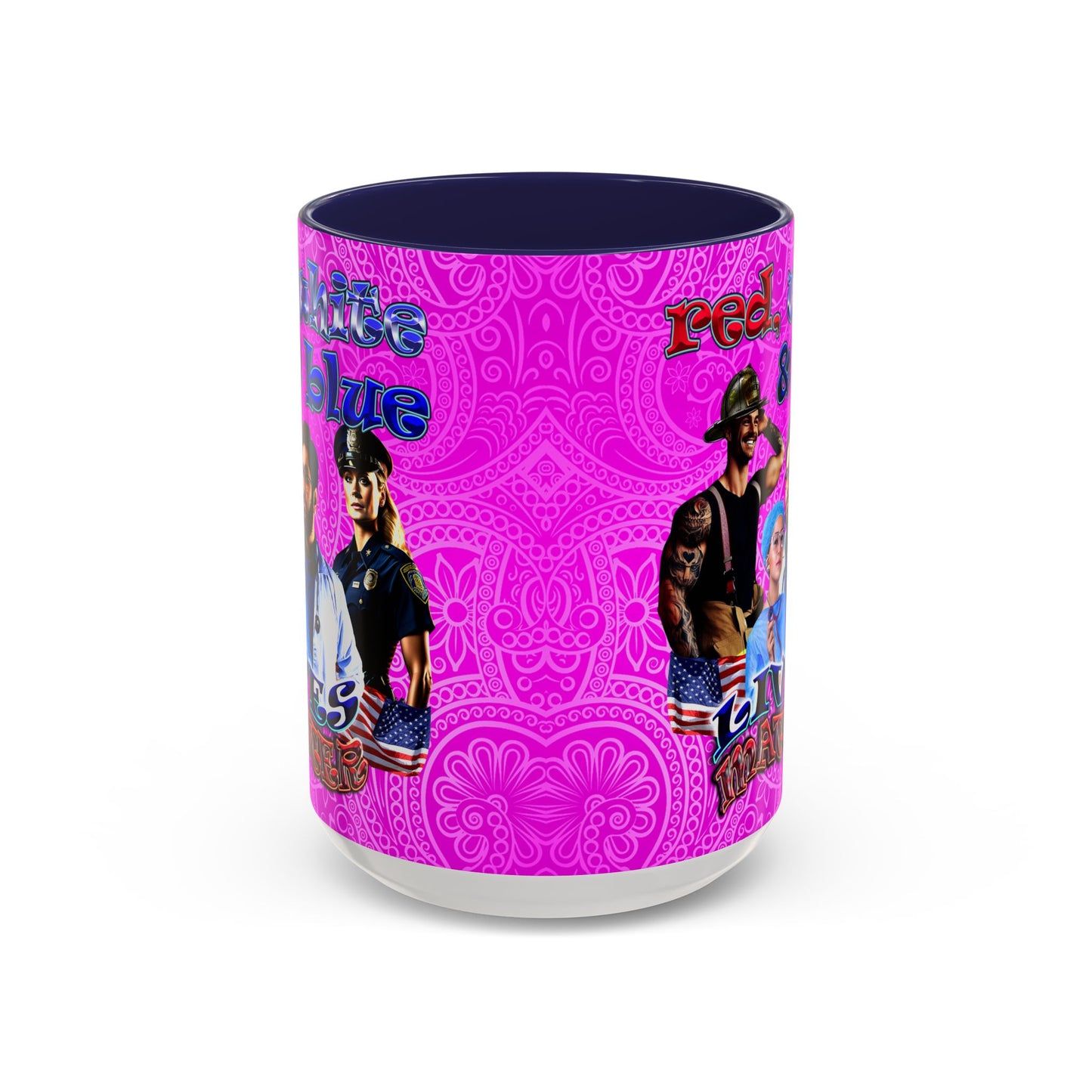 rw&b lives matter - Accent Mug (pink swirl)