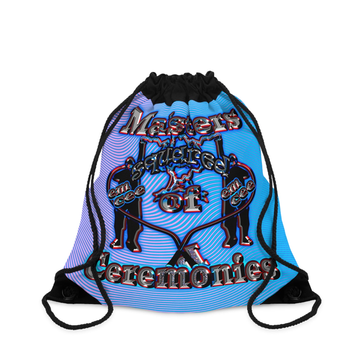em cee squared - Drawstring Bag (light blue-purple wave)