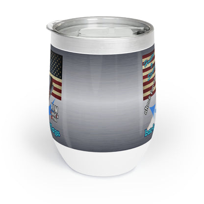 shoot for the stars - Chill Wine Tumbler (brushed nickel)