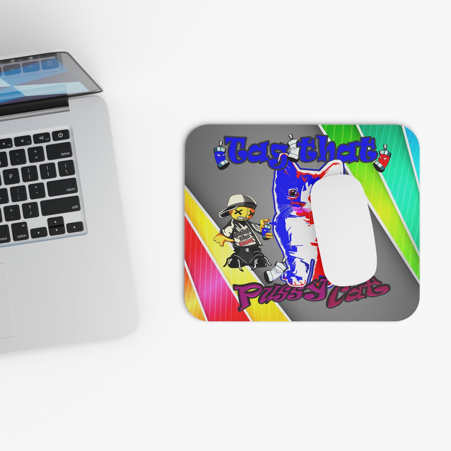 tag that - Mouse Pad (Rectangle) (rainbow split)