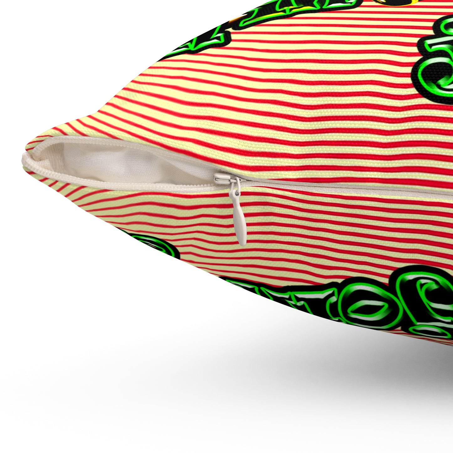 og - Spun Polyester Square Pillow - (yellow-orange wave)