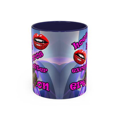 hoes b4 bros - Accent Mug (grey-pink wave)