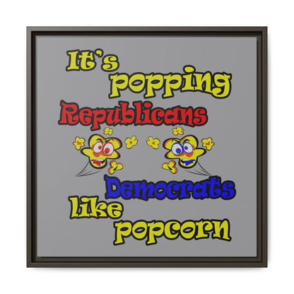 popping like popcorn - framed canvas art (grey)