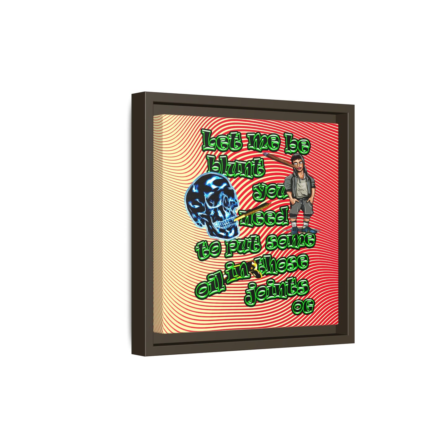 og - framed canvas art (yellow-orange wave)