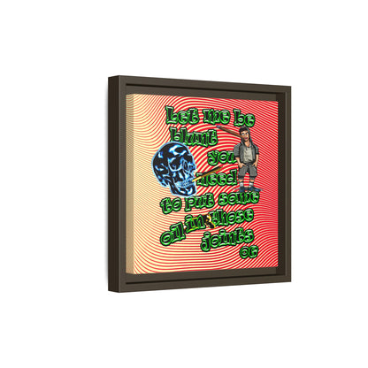 og - framed canvas art (yellow-orange wave)