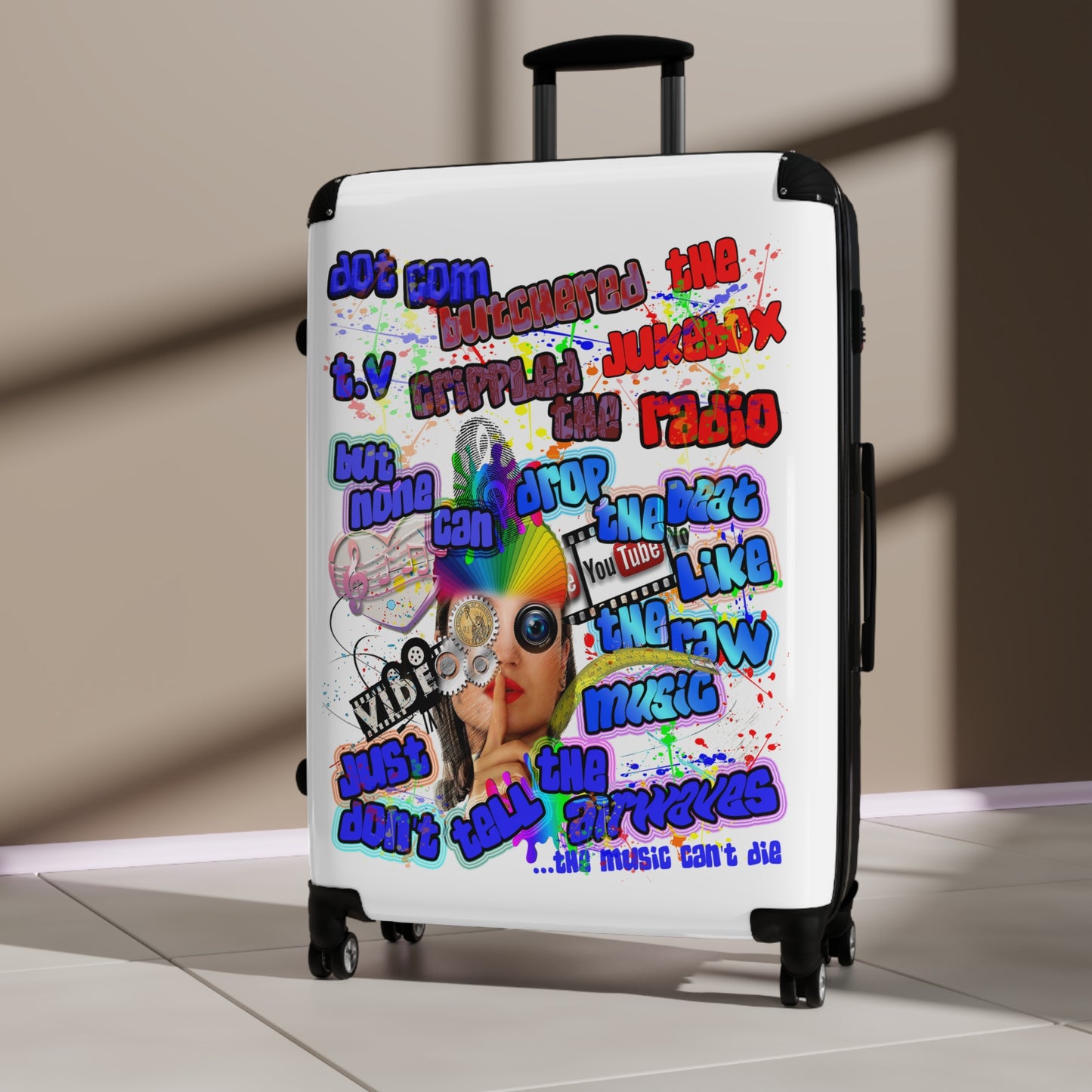 drop the beat - Suitcase (white)