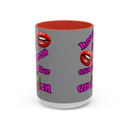 hoes b4 bros - Accent Mug (grey)