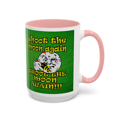 shoot the moon again - Accent Mug (green turf)