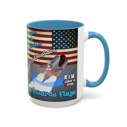 shoot for the stars - Accent Mug (grey-light grey)