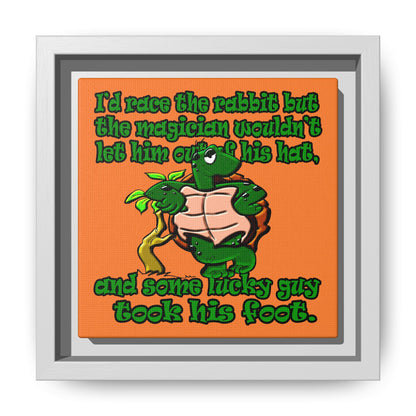 turtle race - framed canvas art (crusta)