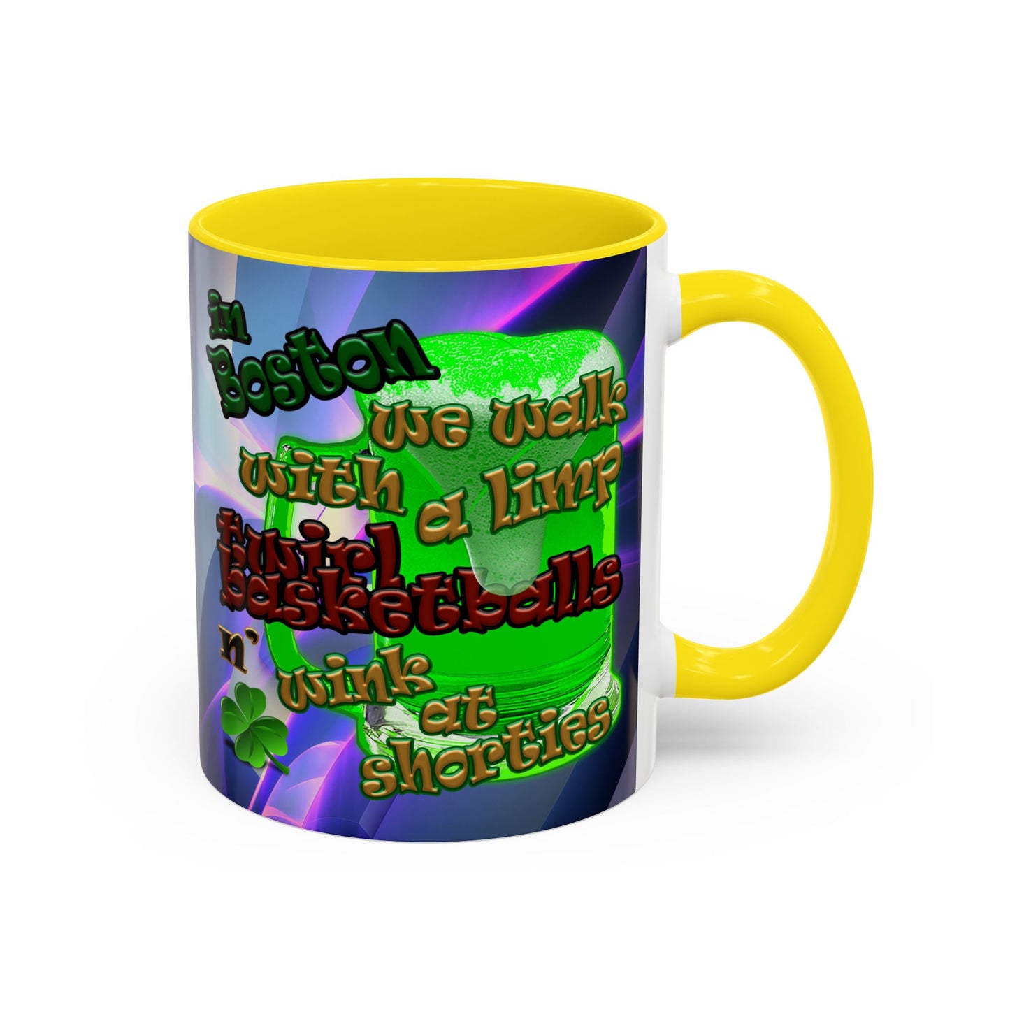 celtics logo - Accent Mug (grey-pink wave)