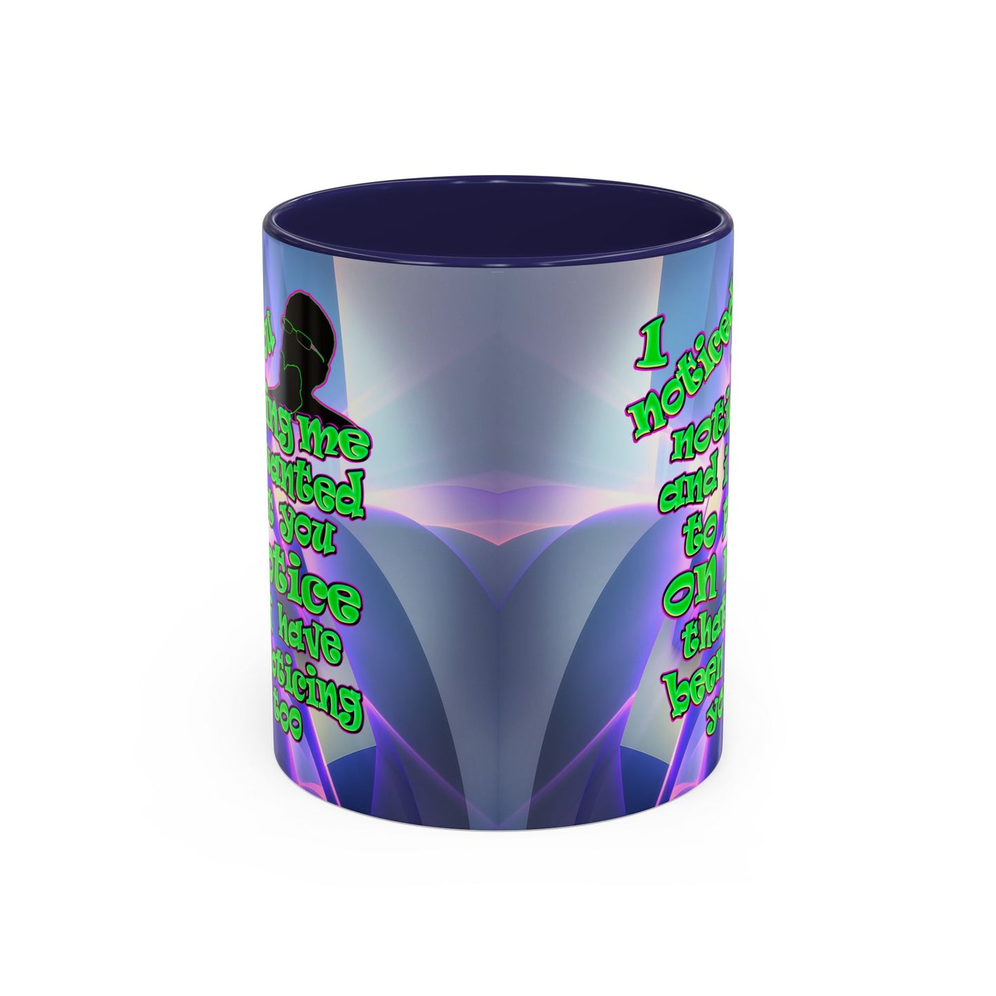 noticed you noticing - Accent Mug (grey-pink wave)