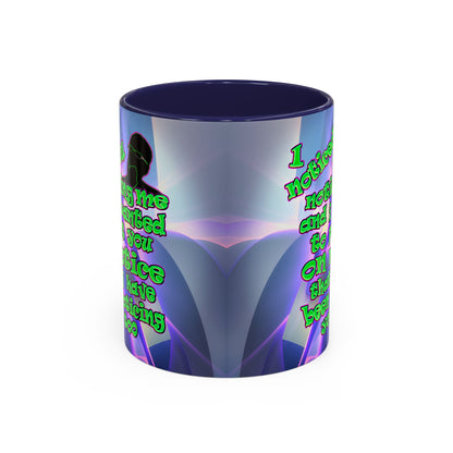 noticed you noticing - Accent Mug (grey-pink wave)