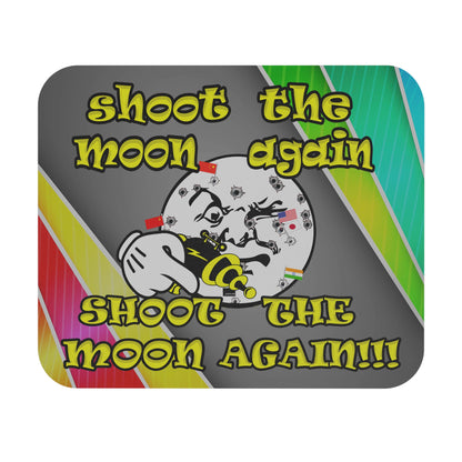 shoot the moon again - Mouse Pad (Rectangle) (rainbow split)