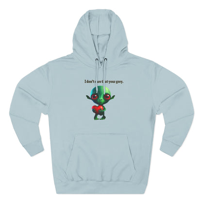 I don't care that your grey - Three-Panel Fleece Hoodie