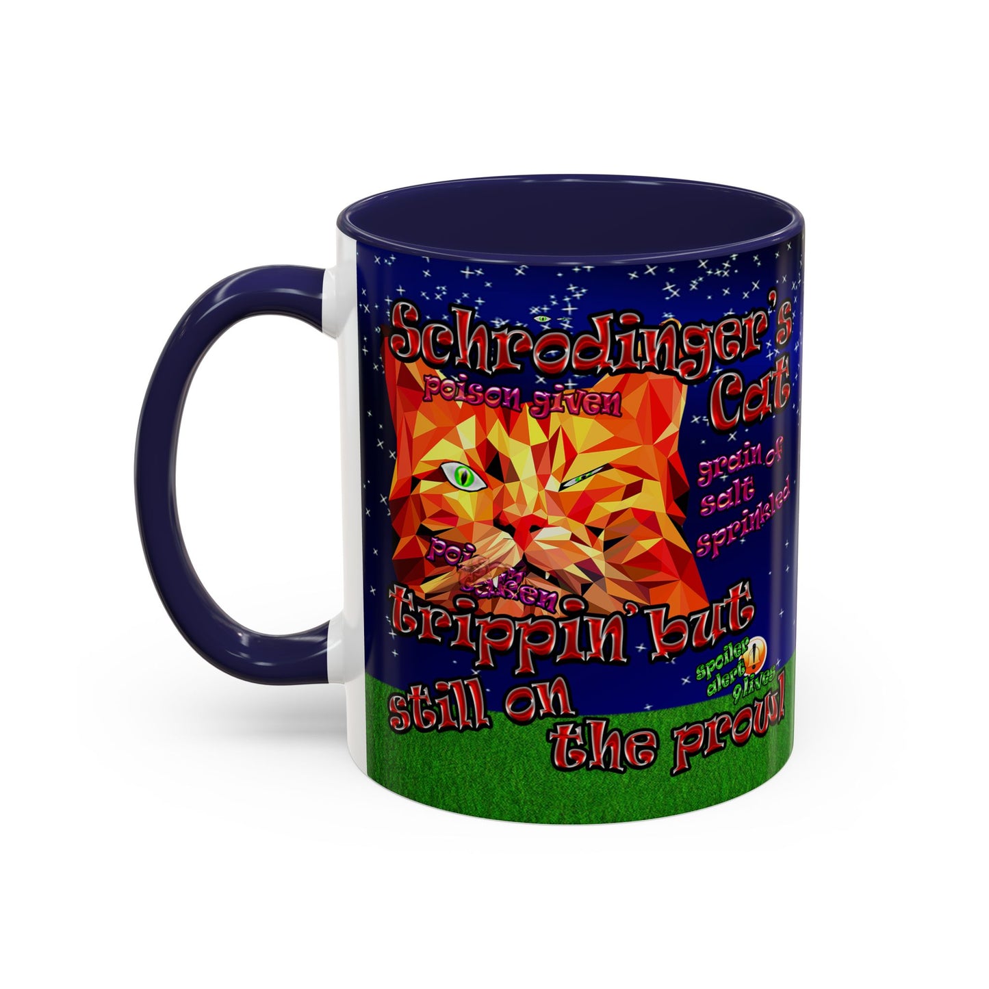 schrodinger's cat - Accent Mug ('snoops' background)