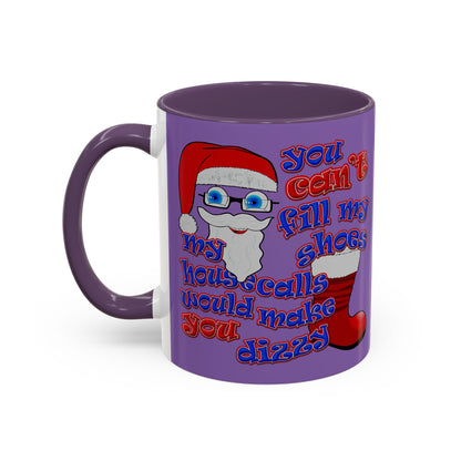 santa's shoes - Accent Mug (light purple)
