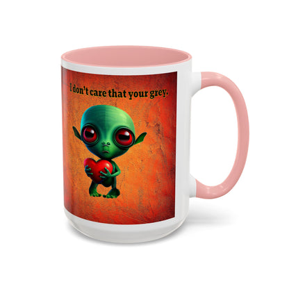 I don't care that your grey - Accent Mug (burnt orange)
