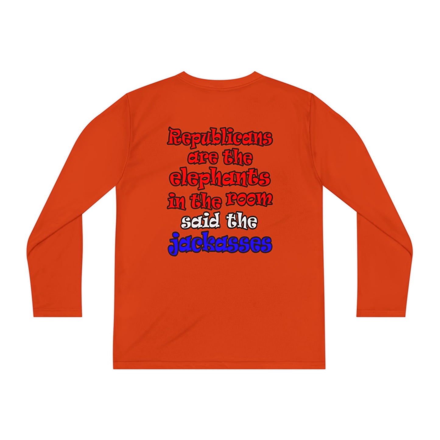 donkeys and elephants - Youth Long Sleeve Competitor Tee
