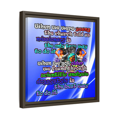doggystyle - framed canvas art (blue-white wave)