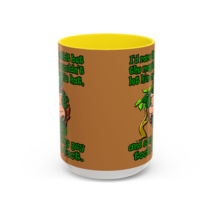 turtle race - Accent Mug (light brown)