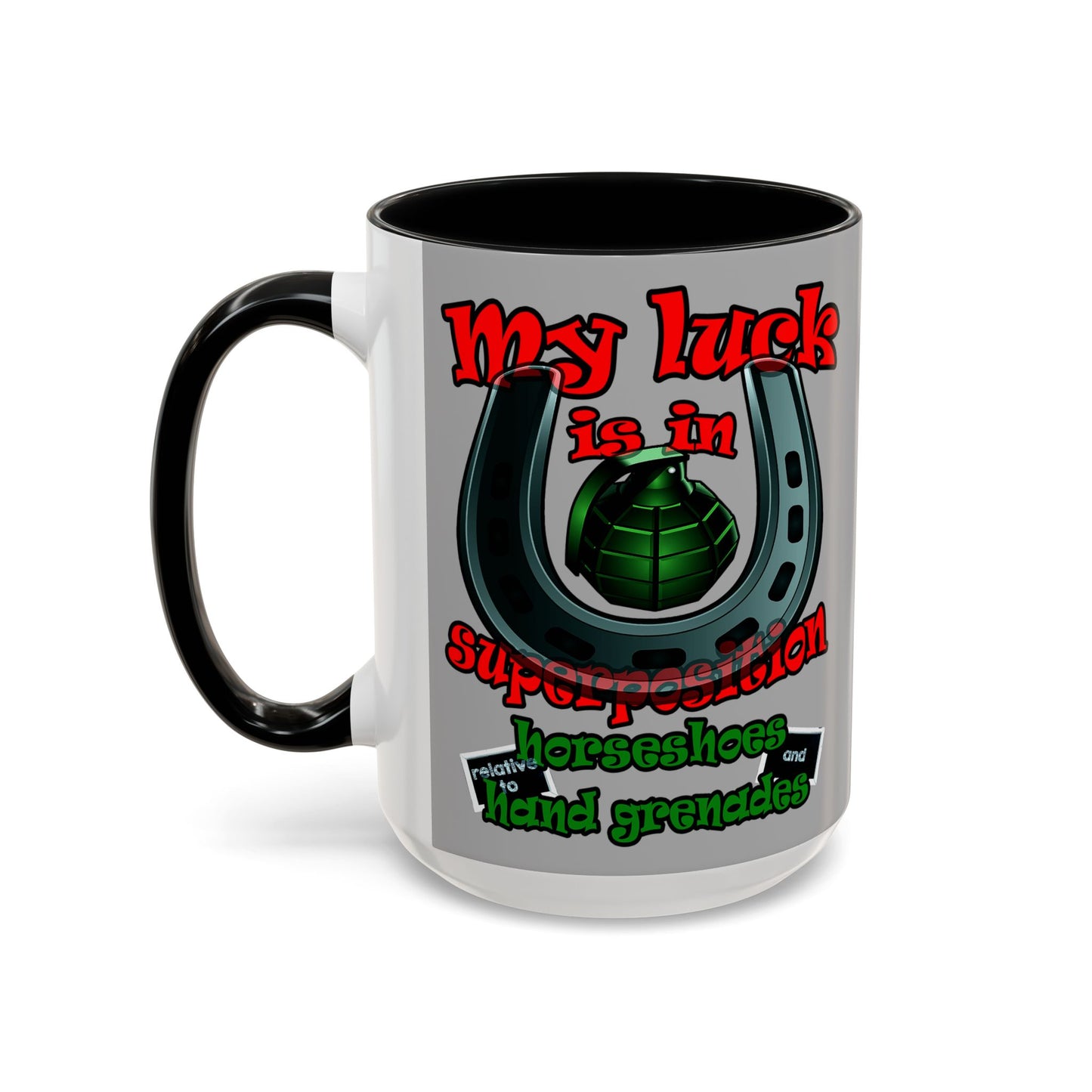my luck - Accent Mug (light grey)