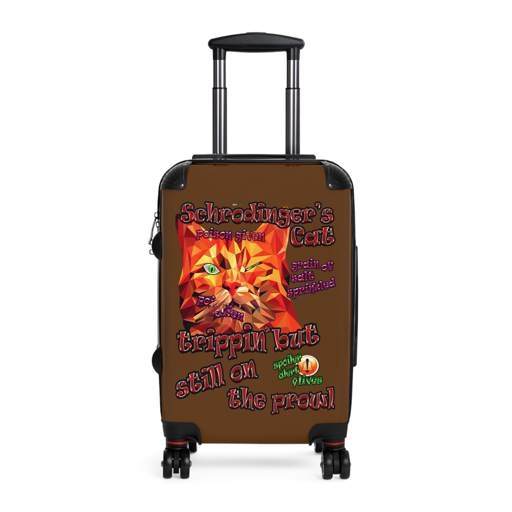 schrodinger's cat - suitcase (brown)