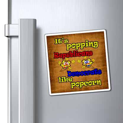 popping like popcorn - Magnets - (brown papyrus)