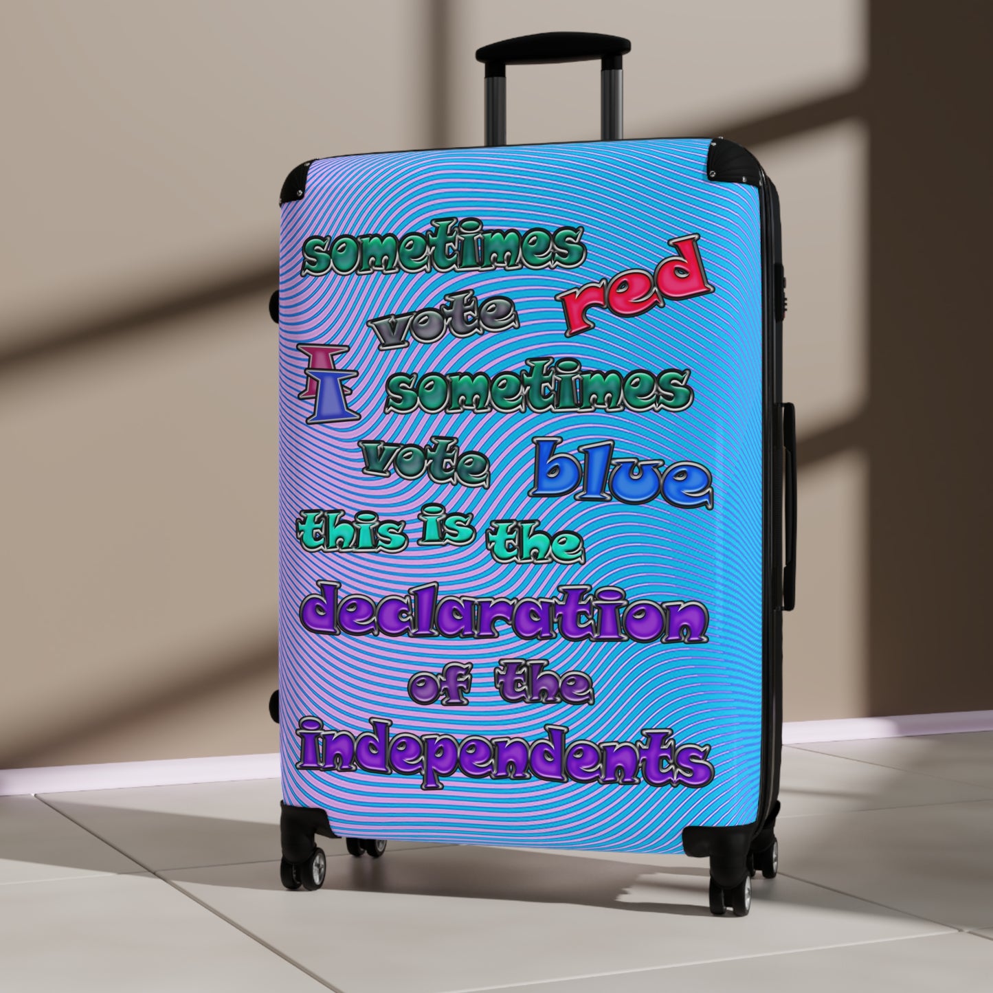 declaration of the independents - Suitcase (light blue-purple wave)