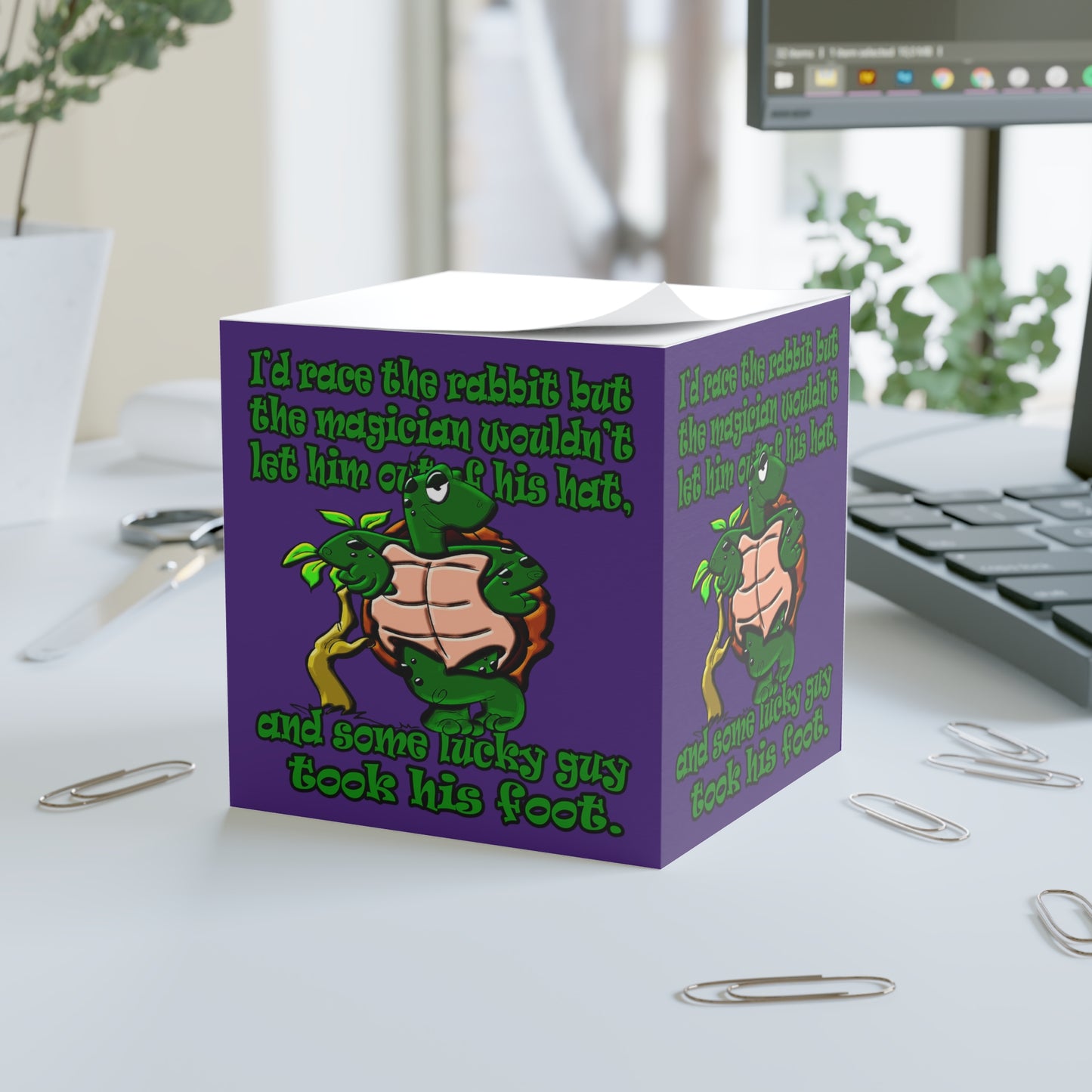 turtle race - note cube (purple)