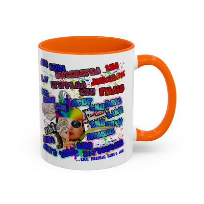 drop the beat - Accent Mug (white)