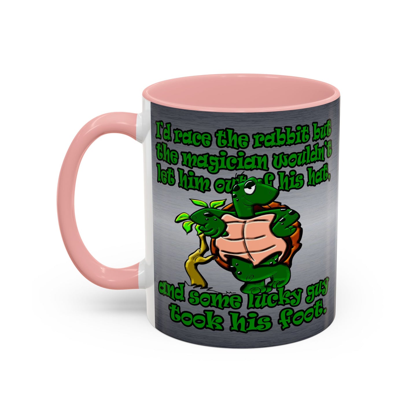 turtle race - Accent Mug (brushed nickel)