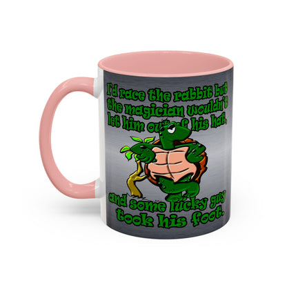 turtle race - Accent Mug (brushed nickel)