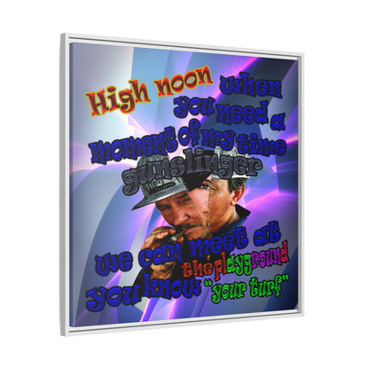 high noon - framed canvas art (grey-pink wave)