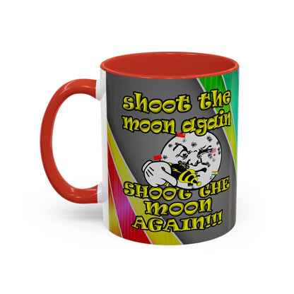 shoot the moon again - Accent Mug (rainbow split)