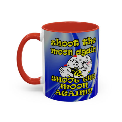 shoot the moon again - Accent Mug (blue-white wave)