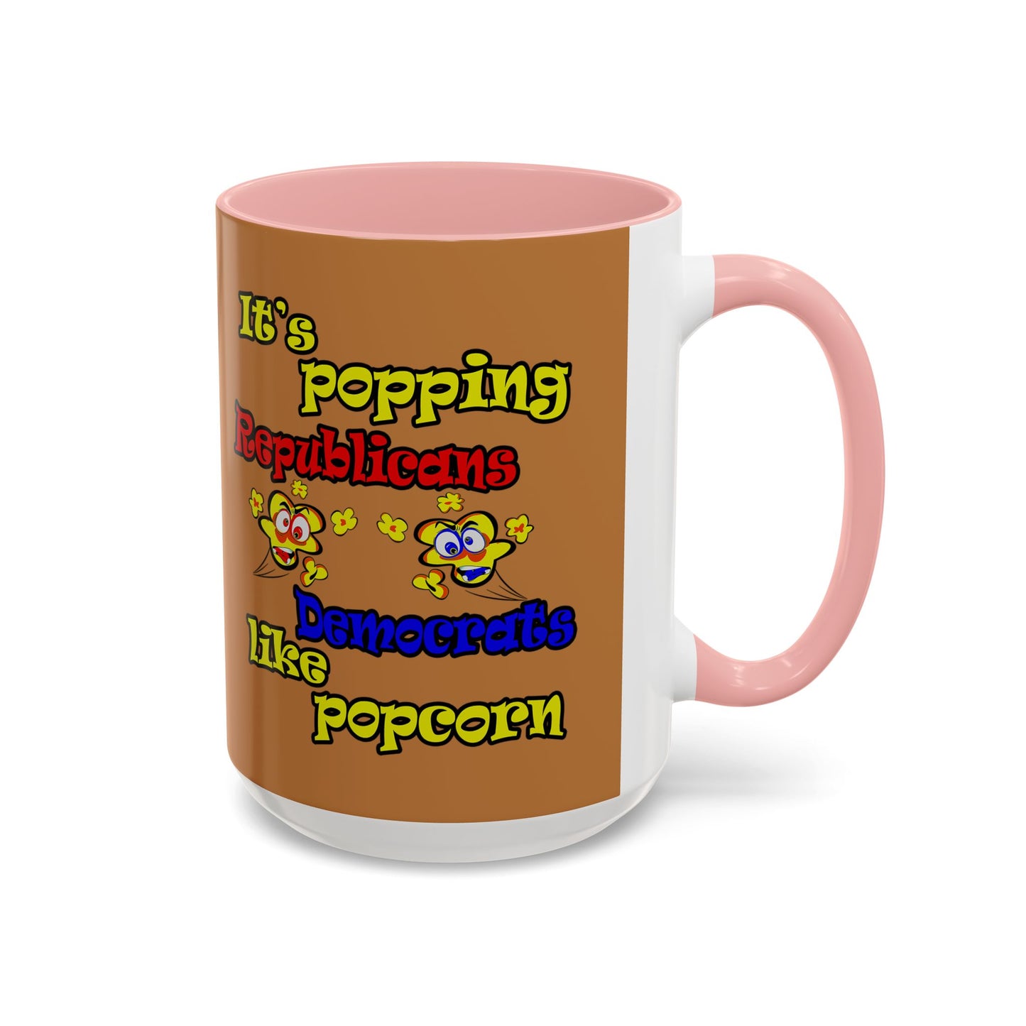 popping like popcorn - Accent Mug (light brown)