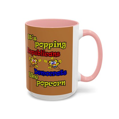 popping like popcorn - Accent Mug (light brown)